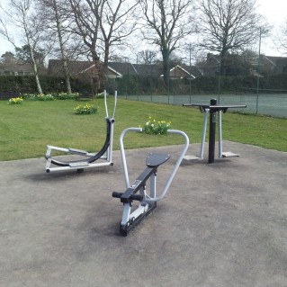 Exercise equipment in Adastra Park