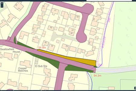 Map showing verges at Beaconhurst